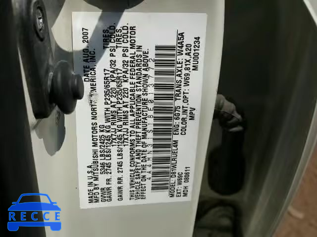 2008 MITSUBISHI ENDEAVOR S 4A4MN31S18E013772 image 9