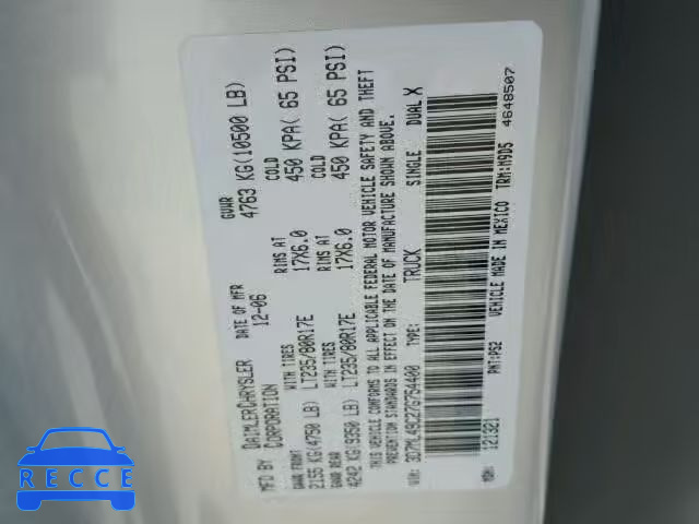 2007 DODGE RAM 3500 M 3D7ML49C27G754400 image 9