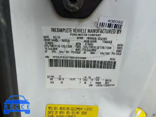 2011 FORD F550 SUPER 1FDUF5GY1BEA31896 image 9