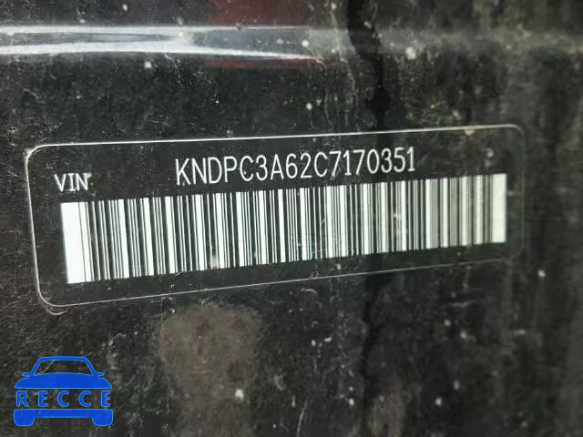 2012 KIA SPORTAGE S KNDPC3A62C7170351 image 9