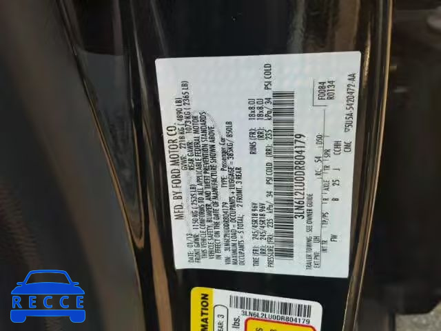 2013 LINCOLN MKZ HYBRID 3LN6L2LU0DR804179 image 9