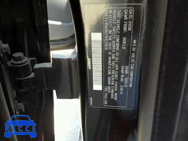 2008 VOLVO V70 3.2 YV1BW982781031828 зображення 9