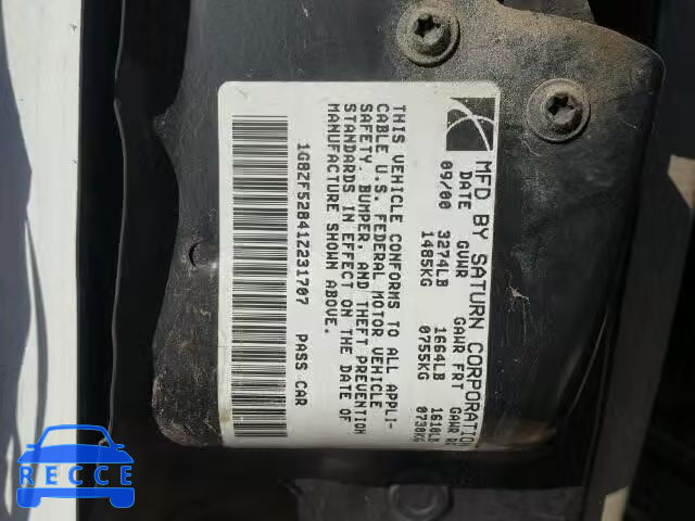 2001 SATURN SL 1G8ZF52841Z231707 image 9