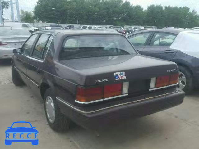 1991 DODGE SPIRIT 1B3XA46K3MF679200 зображення 2