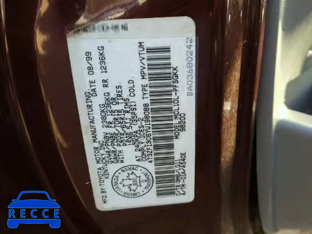2000 TOYOTA SIENNA 4T3ZF13C6YU198088 image 9