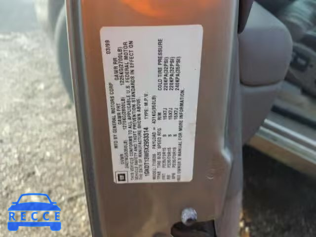 1999 GMC ENVOY 1GKDT13W6X2953314 image 9