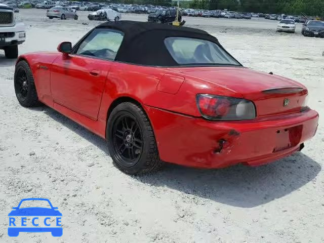 2000 HONDA S2000 JHMAP1149YT008114 image 2