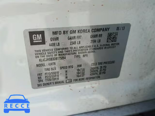 2013 BUICK ENCORE PRE KL4CJHSB3DB175094 image 9