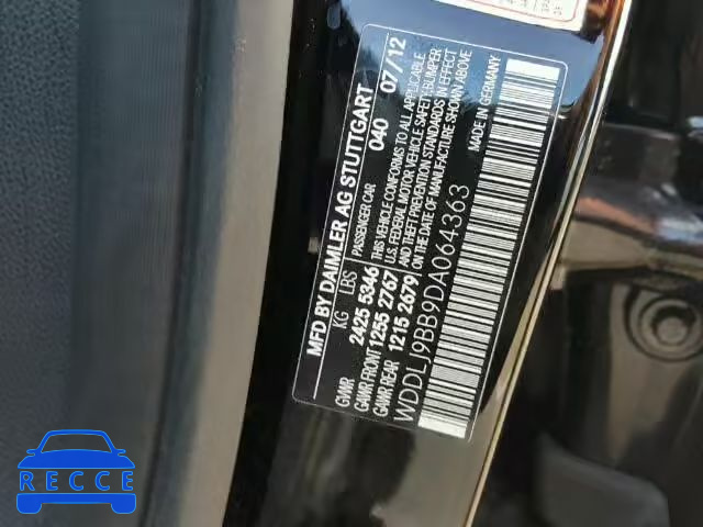 2013 MERCEDES-BENZ CLS550 4MA WDDLJ9BB9DA064363 image 9