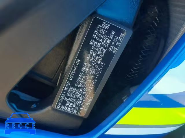 2017 SUZUKI GSX-R750 JS1GR7MA9H2100575 image 9