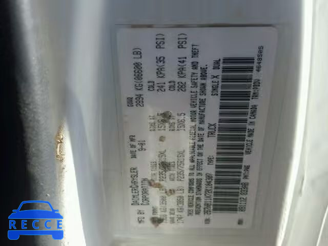 2002 DODGE RAM VAN B1 2B7HB11X72K104307 image 9