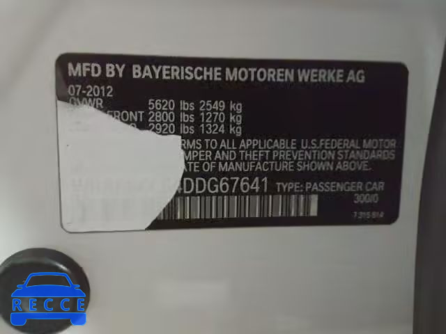 2013 BMW 650I XI WBA6B4C54DDG67641 image 9