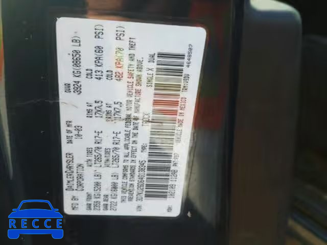 2004 DODGE RAM 2500 S 3D7KU26D64G138345 image 9