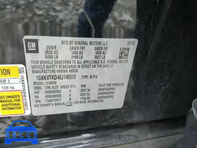 2014 GMC ACADIA DEN 1GKKVTKD4EJ145012 Bild 9
