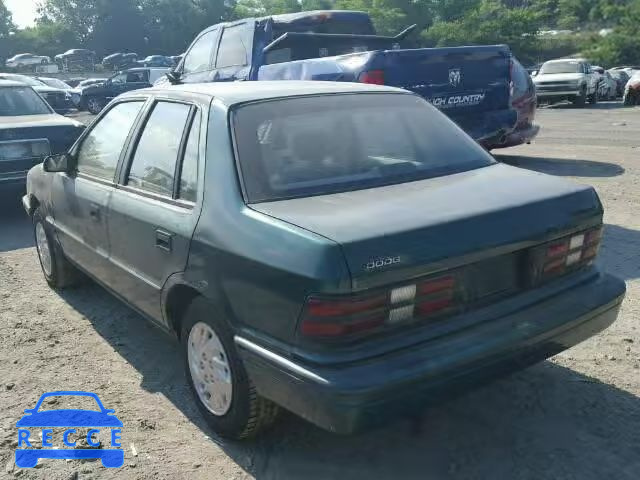 1993 DODGE SHADOW 1B3XP28D3PN675644 image 2