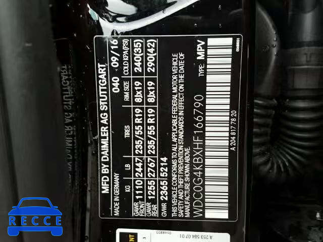 2017 MERCEDES-BENZ GLC 300 4M WDC0G4KBXHF166790 image 9