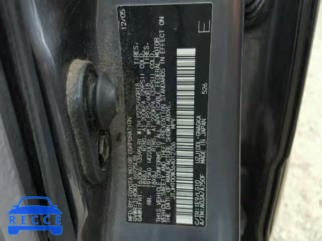 2006 LEXUS LX 470 JTJHT00W364012706 image 9