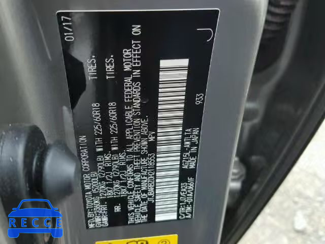 2017 LEXUS NX 200T JTJBARBZ0H2118553 Bild 9