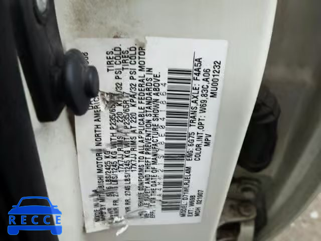 2008 MITSUBISHI ENDEAVOR L 4A4MM21S78E041864 image 9