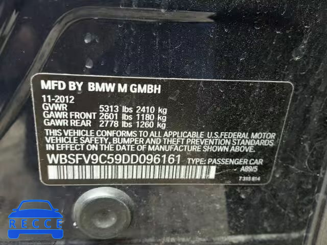 2013 BMW M5 WBSFV9C59DD096161 зображення 9