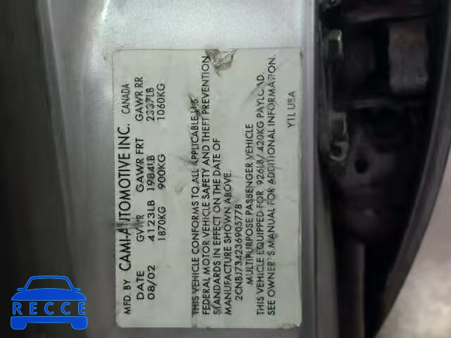 2003 CHEVROLET TRACKER ZR 2CNBJ734236905778 image 9