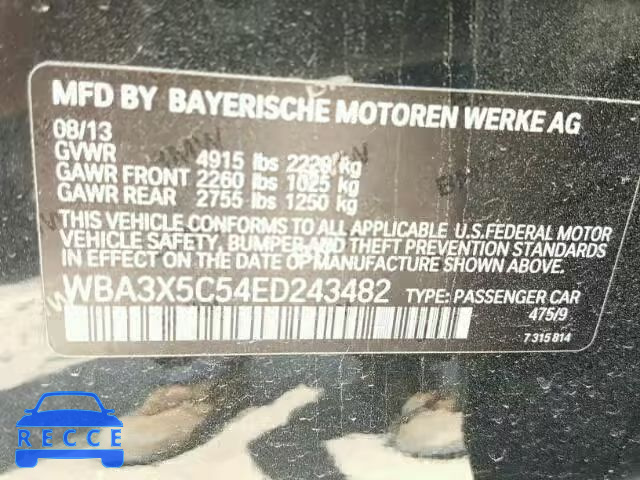 2014 BMW 328XI GT WBA3X5C54ED243482 зображення 9