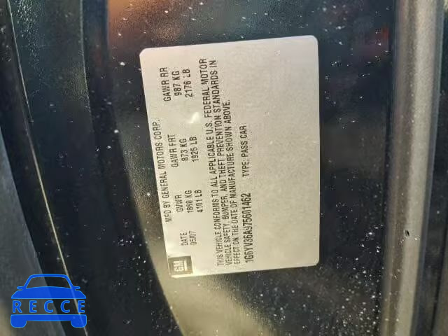 2007 CADILLAC XLR 1G6YV36A975601462 image 9