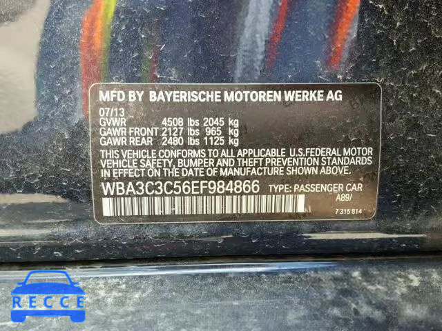 2014 BMW 320I XDRIV WBA3C3C56EF984866 image 9
