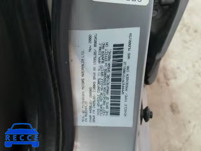 2003 MITSUBISHI DIAMANTE 6MMAP67P73T008112 image 9