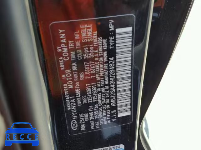 2017 HYUNDAI TUCSON SE KM8J23A43HU284824 image 9