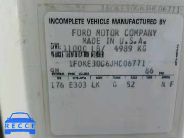 1988 FORD E350 1FDKE30G6JHC06771 image 9