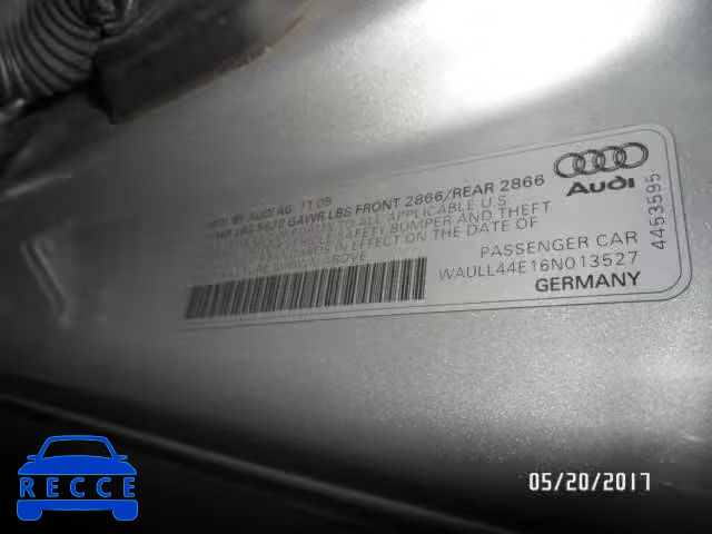 2006 AUDI A8 QUATTRO WAULL44E16N013527 image 9