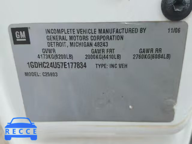 2007 GMC SIERRA C25 1GDHC24U57E177834 image 9