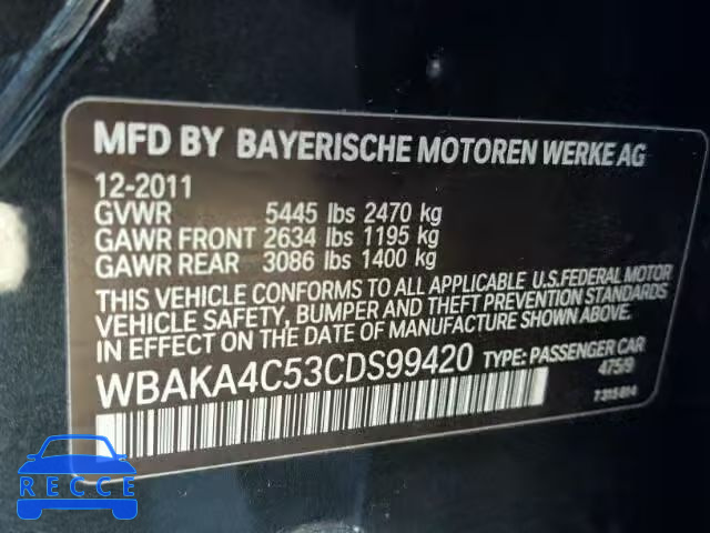 2012 BMW 740I WBAKA4C53CDS99420 зображення 9