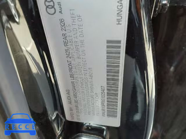 2016 AUDI S3 PREMIUM WAUB1GFF5G1025407 image 9