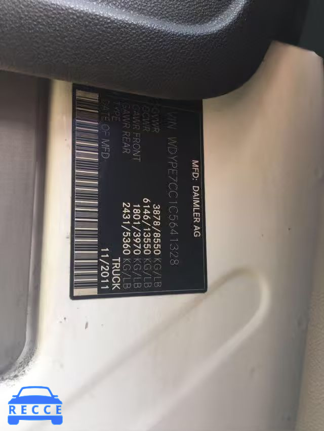 2012 FREIGHTLINER SPRINTER WDYPE7CC1C5641328 image 9