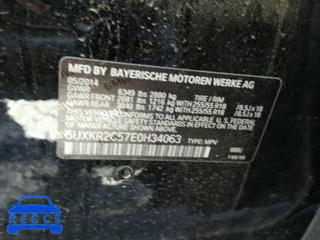 2014 BMW X5 SDRIVE3 5UXKR2C57E0H34063 image 9