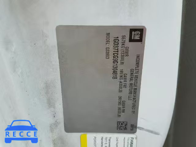 2016 GMC SAVANA CUT 1GD37TCG9G1304818 image 9