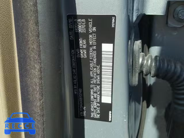 2011 VOLVO S80 3.2 YV1940AS0B1137460 image 9