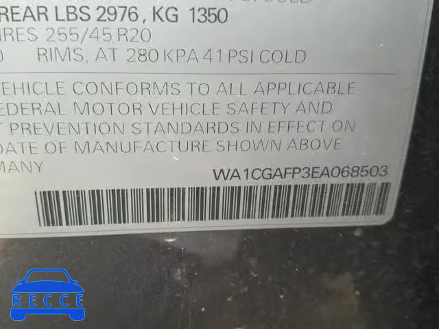 2014 AUDI SQ5 PREMIU WA1CGAFP3EA068503 image 9