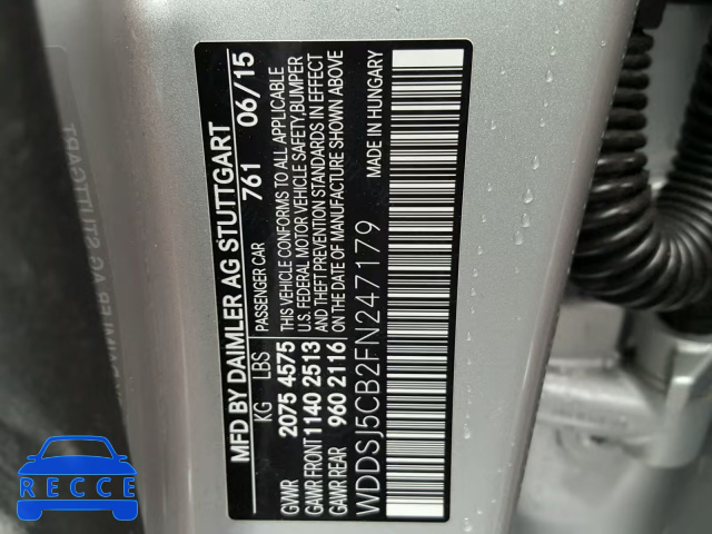2015 MERCEDES-BENZ CLA 45 AMG WDDSJ5CB2FN247179 image 9
