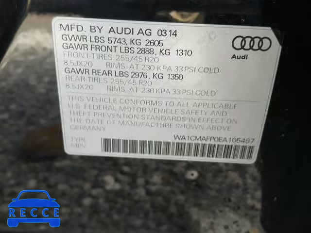 2014 AUDI Q5 TDI WA1CMAFP0EA105497 image 9