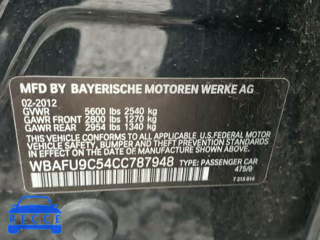 2012 BMW 550 XI WBAFU9C54CC787948 image 9