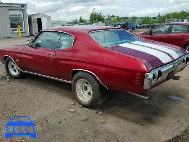 1972 CHEVROLET CHEVELL SS 1D37H2L557484 image 2
