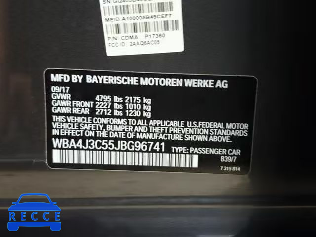 2018 BMW 430XI GRAN WBA4J3C55JBG96741 image 9
