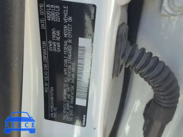 2011 VOLVO S80 3.2 YV1952AS0B1137564 image 9