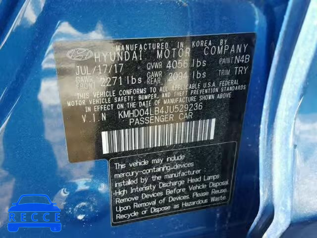 2018 HYUNDAI ELANTRA SP KMHD04LB4JU529236 image 9