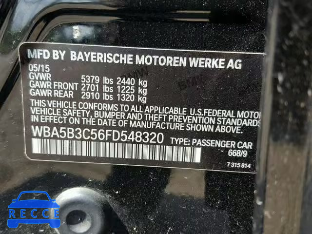 2015 BMW 535 XI WBA5B3C56FD548320 image 9