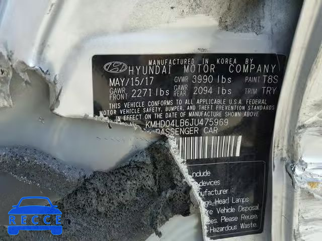 2018 HYUNDAI ELANTRA SP KMHD04LB6JU475969 image 9