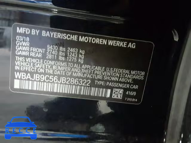 2018 BMW M550XI WBAJB9C56JB286322 зображення 9
